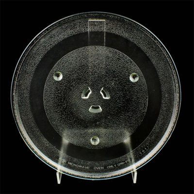 Goodmans Glass Turntable Plate 245mm in diameter. Plain base as shown in image 